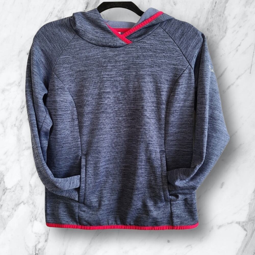 Columbia Blue And Pink Athletic Pullover Hoodie Extra Small - Picture 11 of 11
